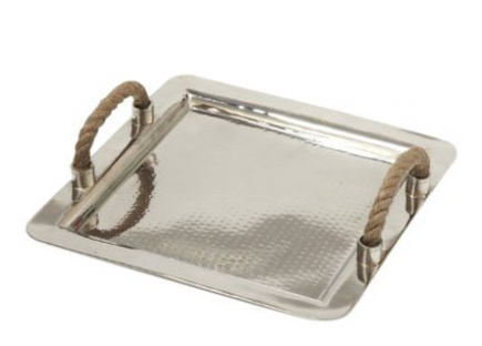 Decorative Tray with Rope Handles